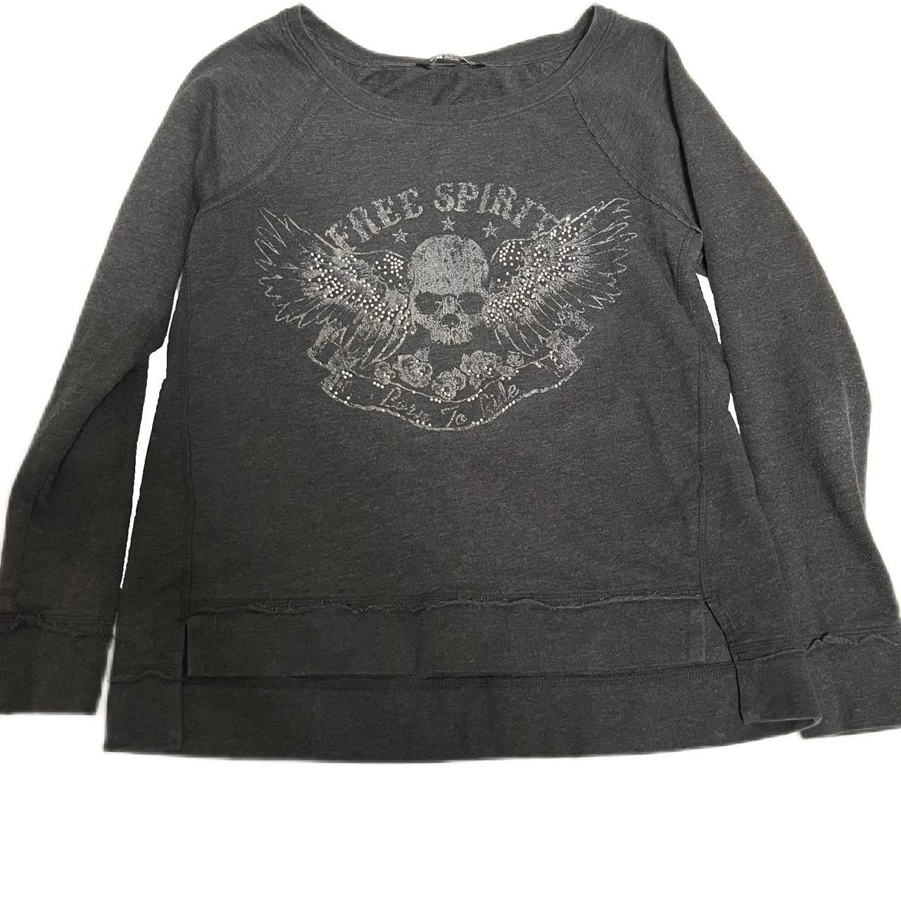 Rock and Republic Women's Grey and White Shirt