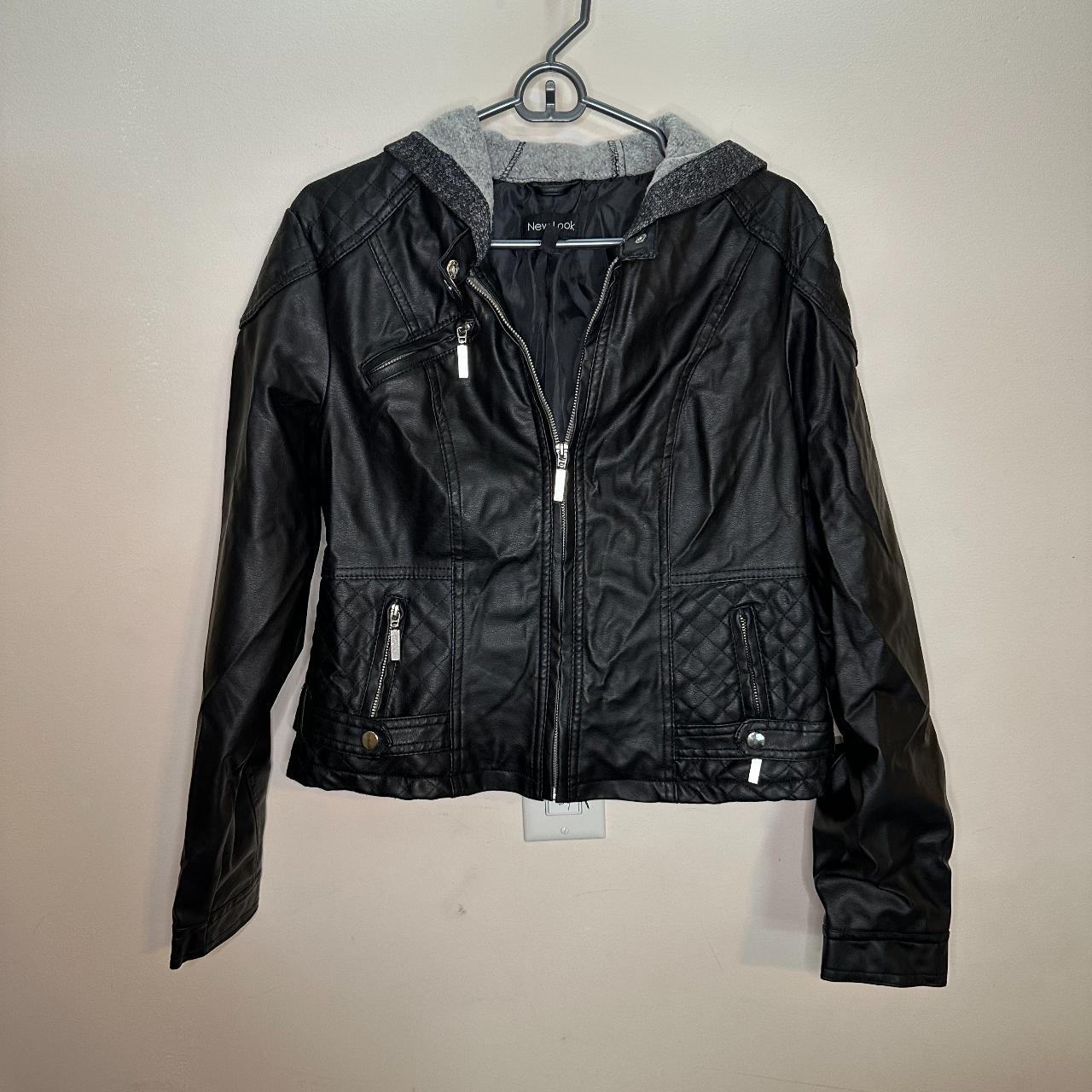 New Look Women's Black and Grey Jacket Depop