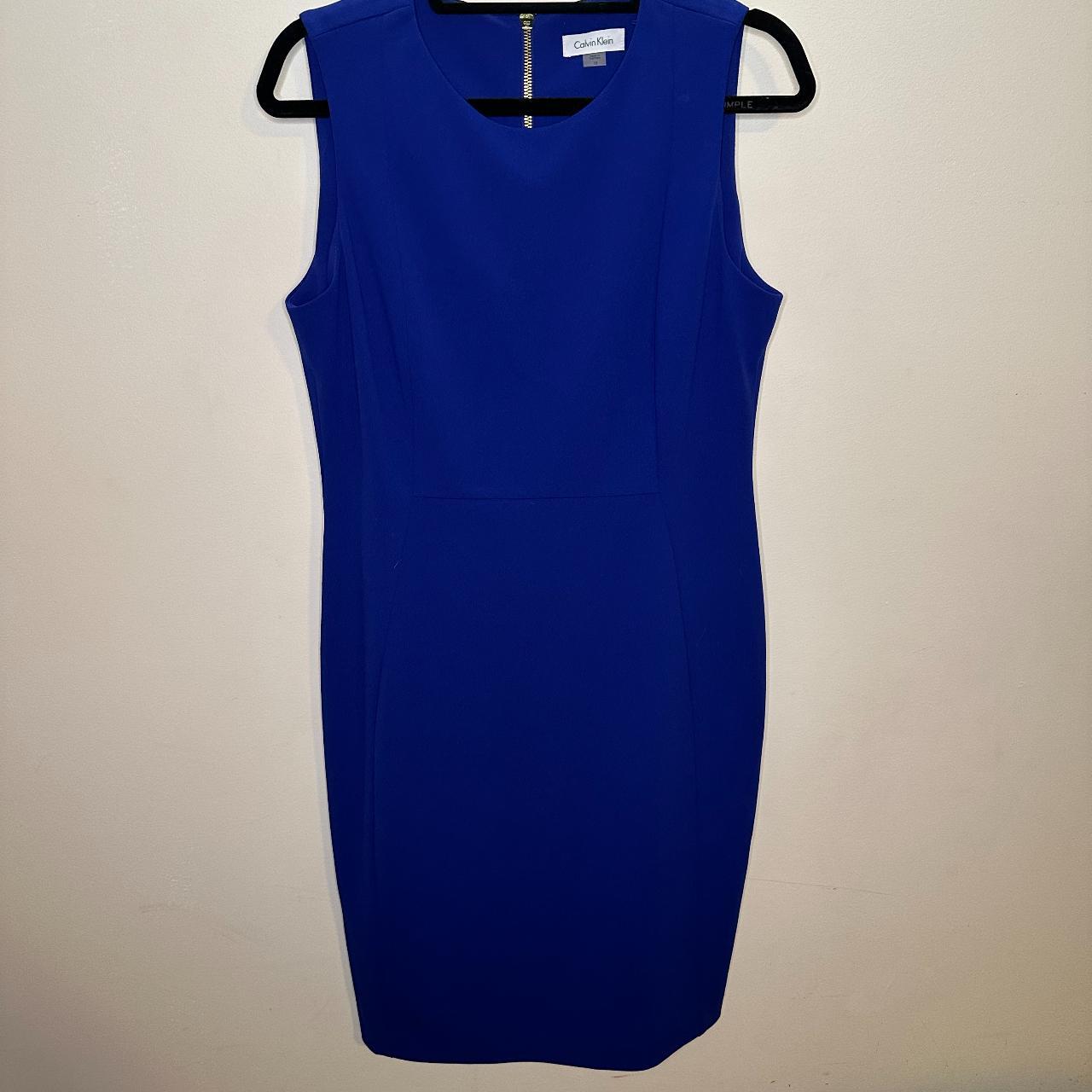 Royal blue shop calvin klein dress