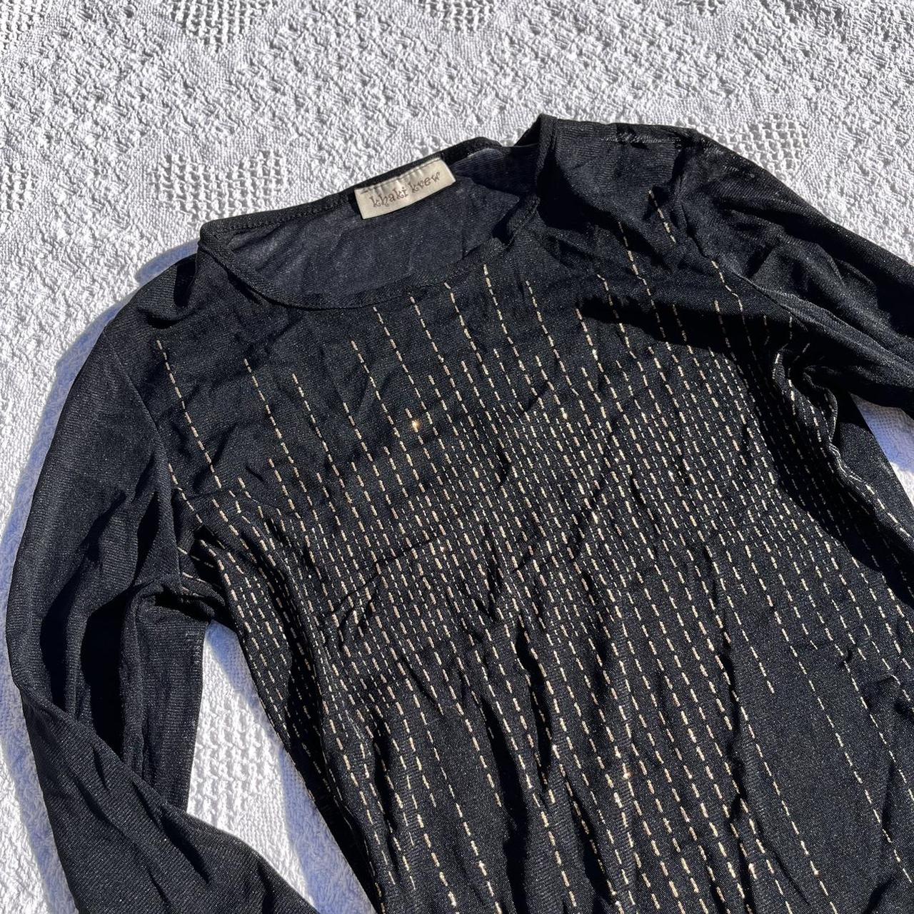 Khaki Krew Women's Black and Gold Blouse
