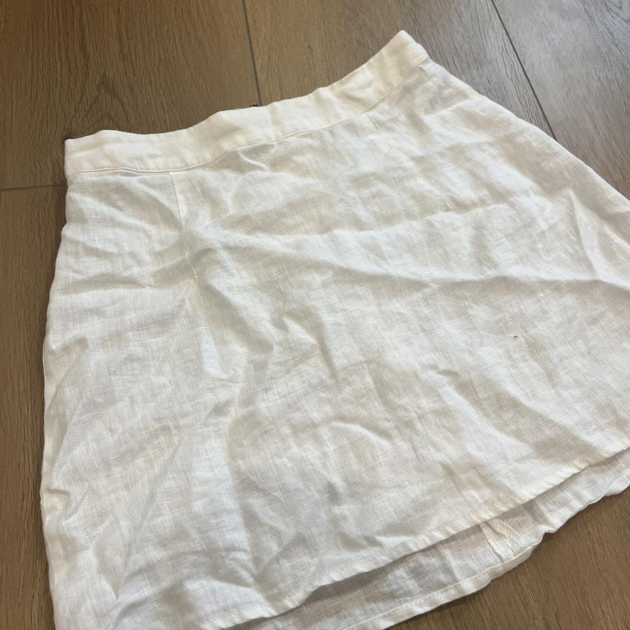 Verge girl white outlet linen skirt