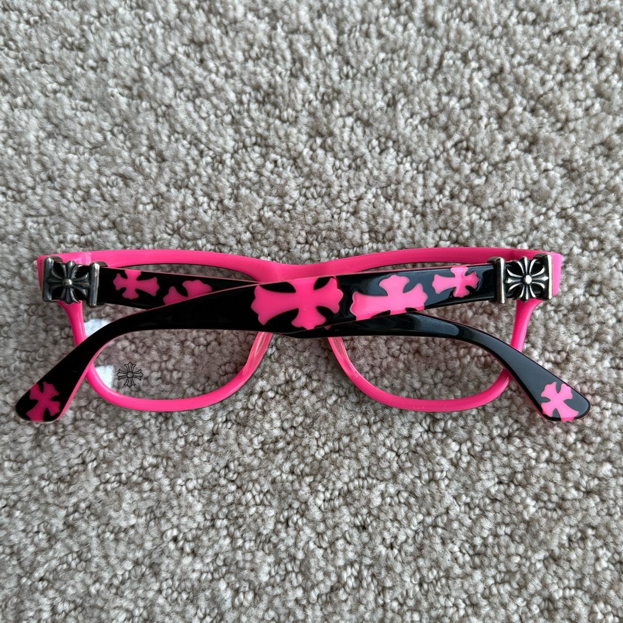 Chrome hearts pink glasses I noticed they are a bit... - Depop