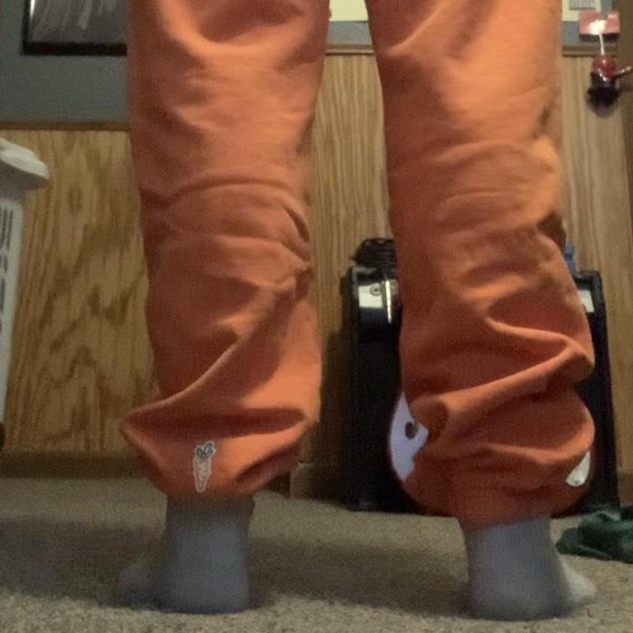 Carrots by Anwar Carrots Men's Orange and White Joggerstracksuits Depop