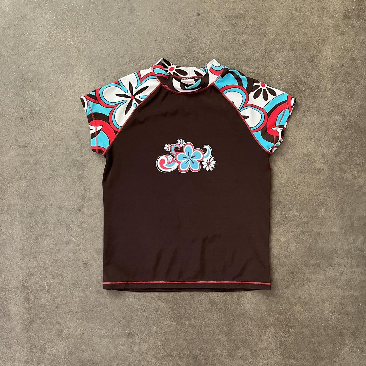 Xhilaration Women's Shirt - Brown/Multi - M – Vintage Floral Graphic Tee Brand: Xhilaration Size: …