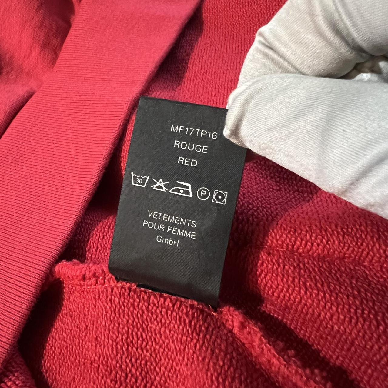 Red Rouje Vetements Vetements AW17 Seoul Exclusive Red Heavy Depop