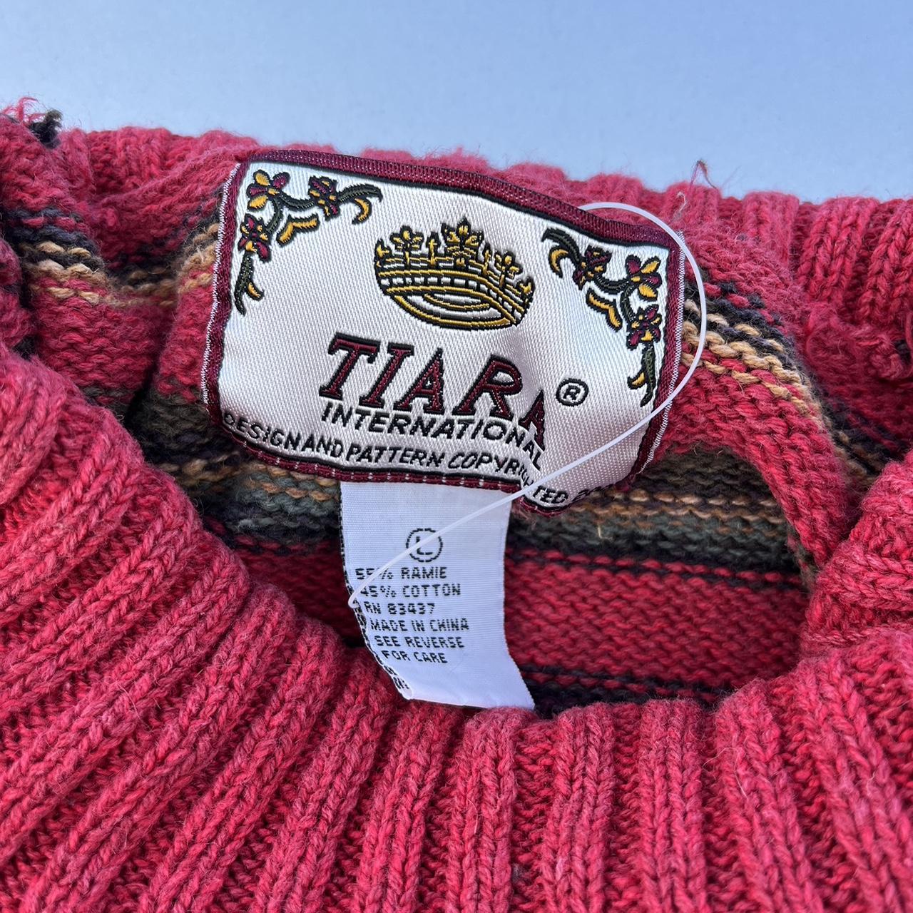 TIARA INTERNATIONAL vintage striped sweater. Size... Depop
