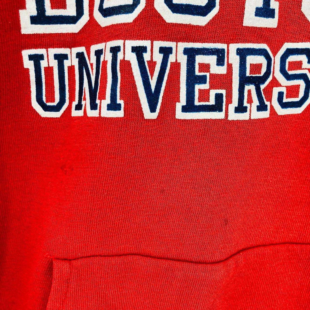 Vintage Nike Boston University Hoodie Size S Pit to - Depop