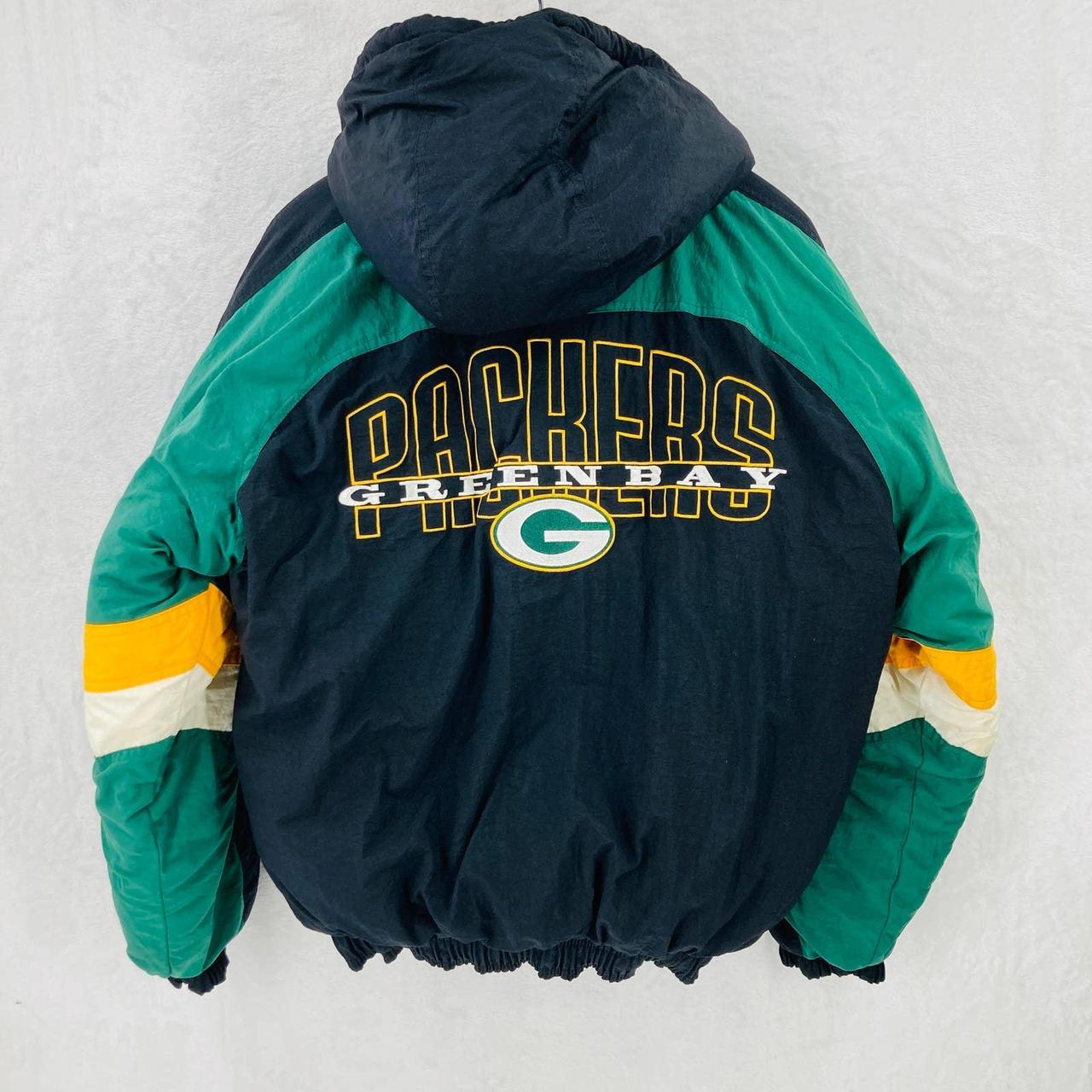 Vintage Green-bay Packers Winter Jacket, Men's - Depop