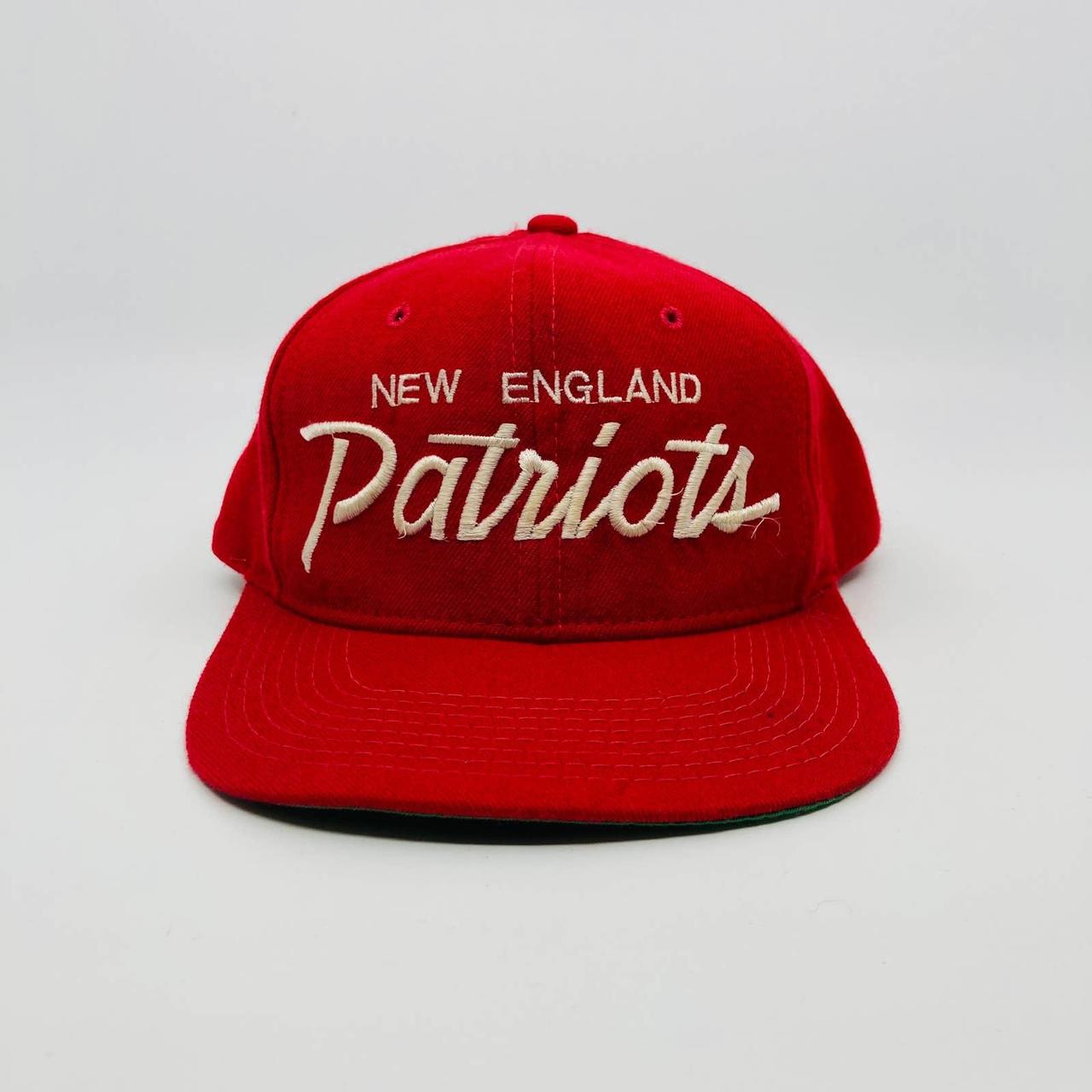 Vintage New England Patriots Sports Specialties Script SnapBack Hat 100%  Wool