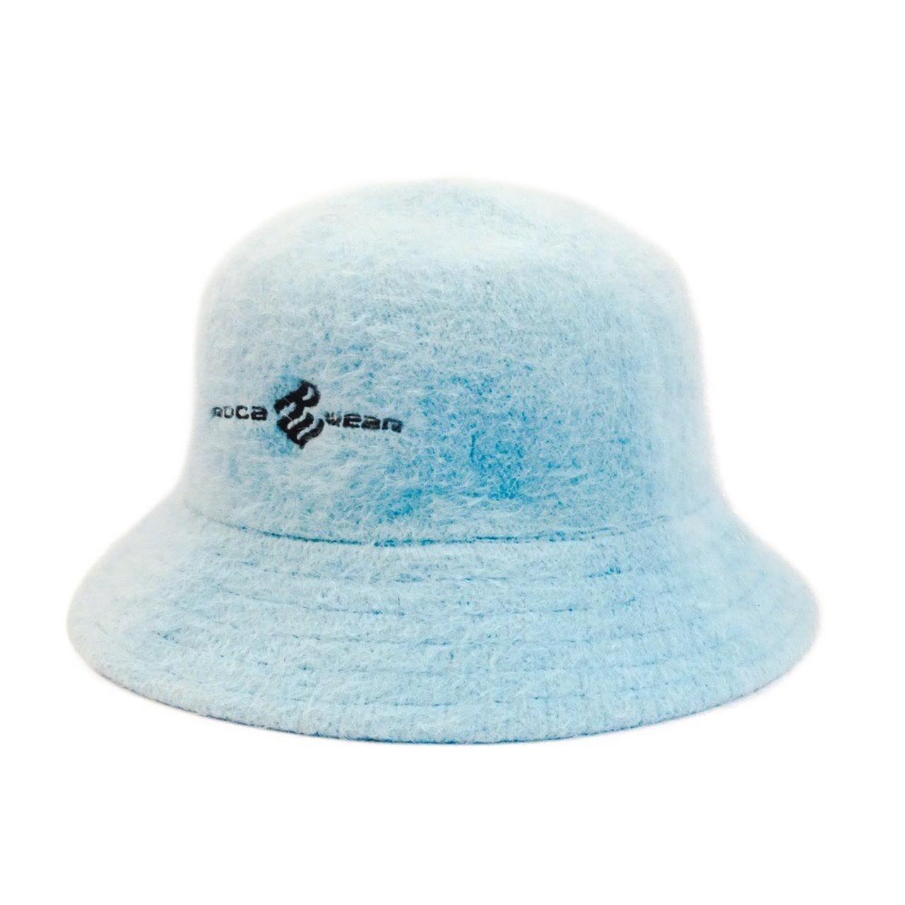 Vintage Rocawear baby blue furry bucket hat. High... - Depop