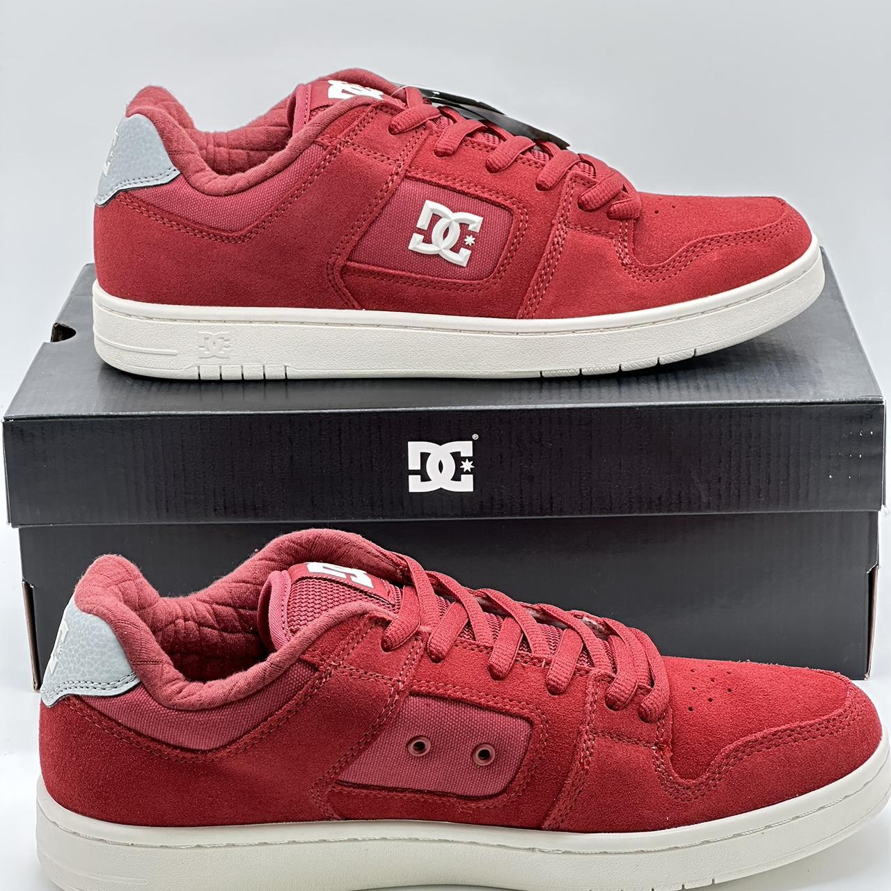 dc red sneakers