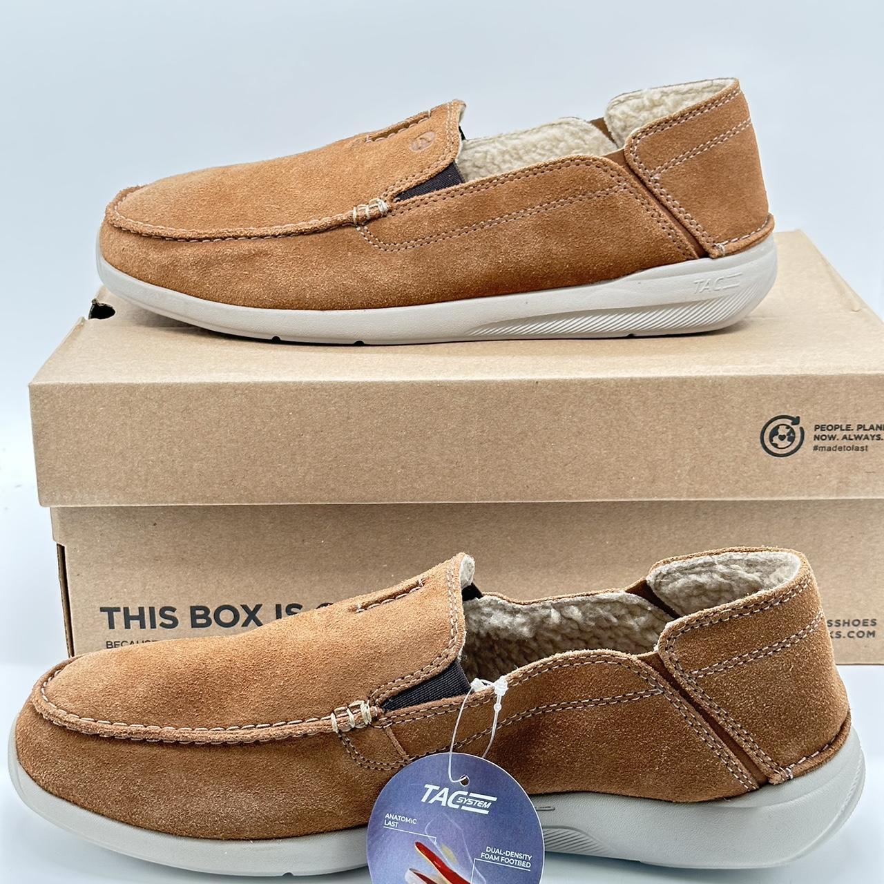 Clarks Gorwin Step Suede Classic Slipons Loafers... Depop