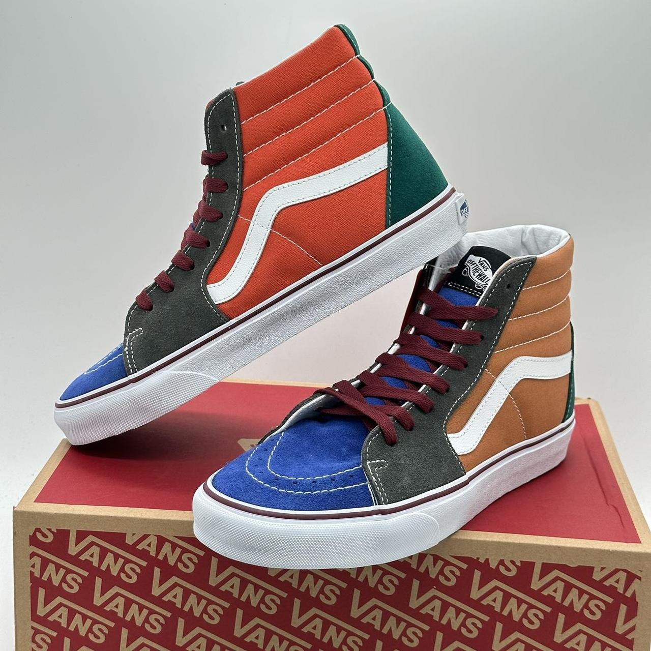 Multi colored high outlet top vans