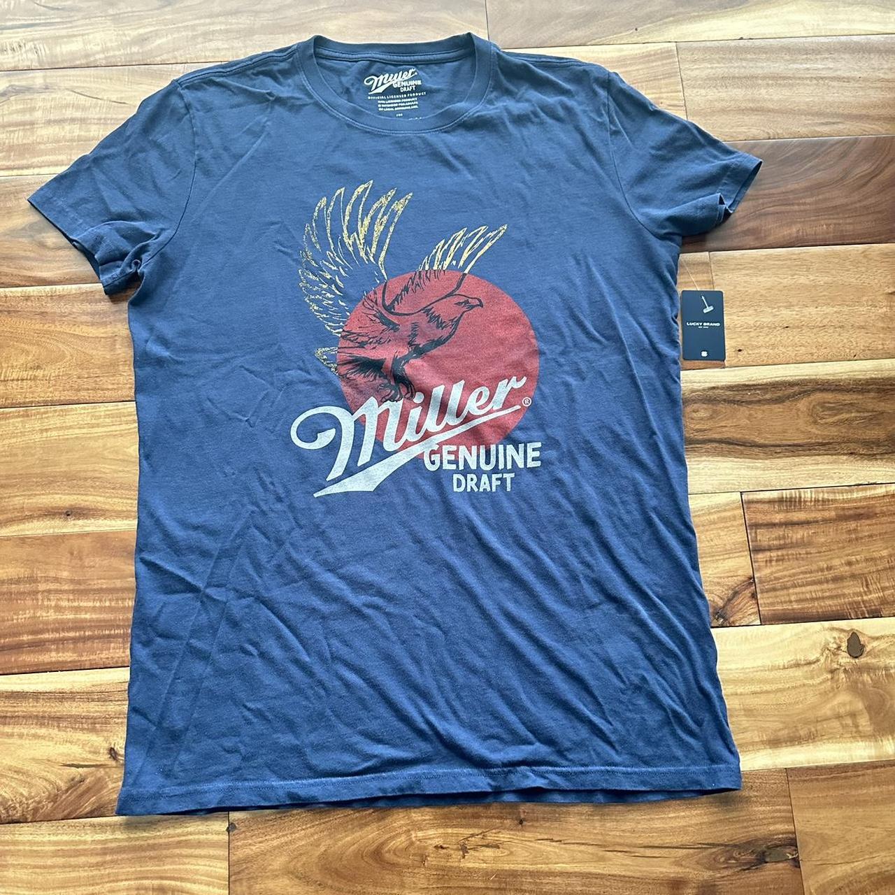 Lucky Brand x Miller Genuine Draft T-Shirt Sz L Mens... - Depop