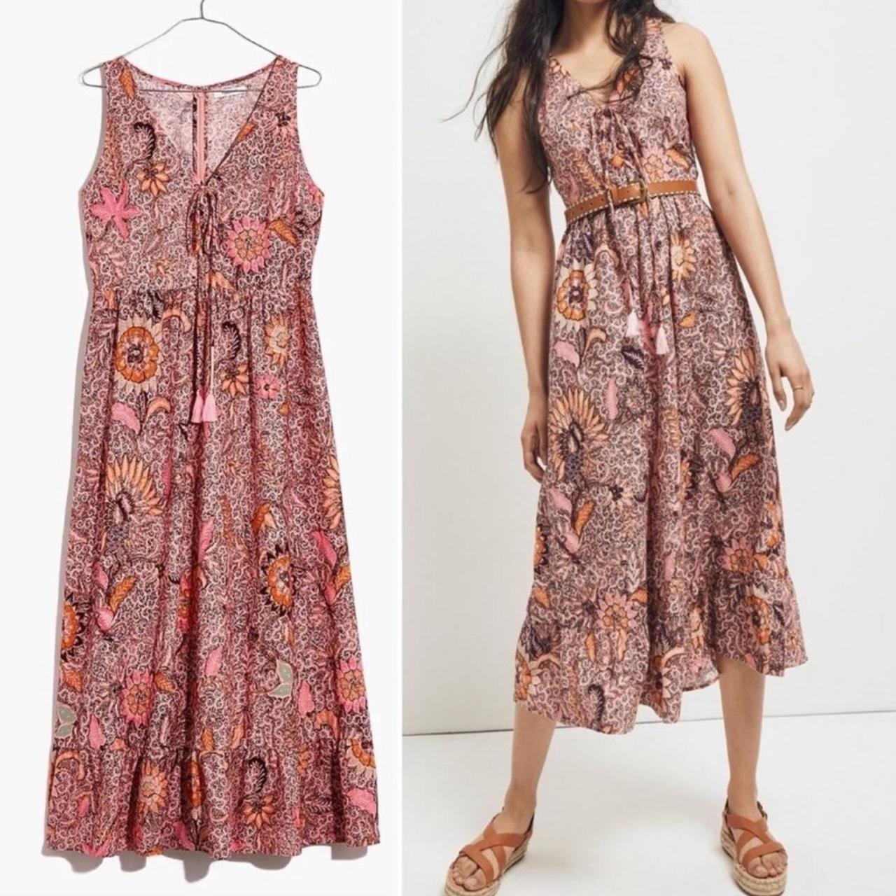 Madewell Ruffle Hem Midi on sale Dress