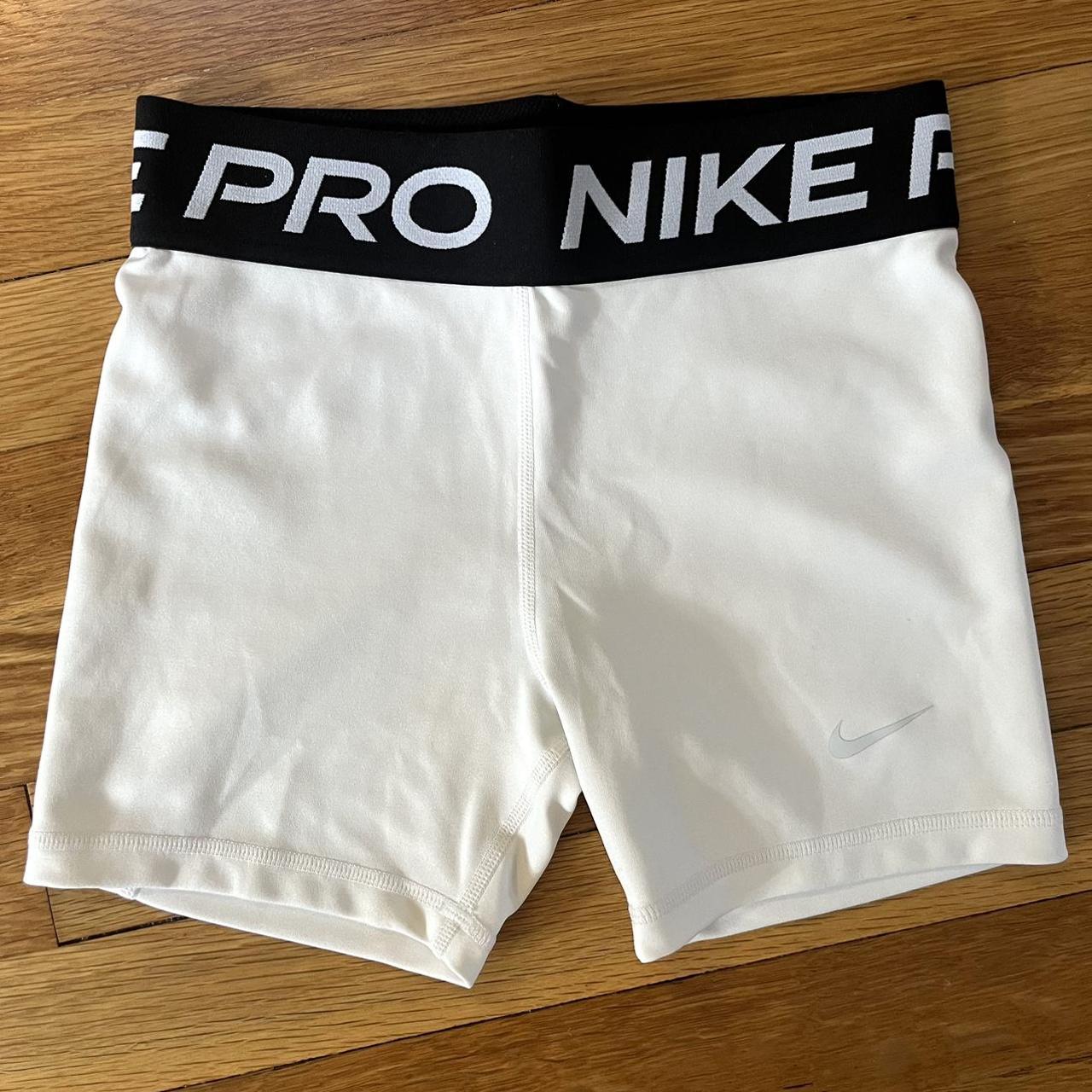 White Nike pro shorts! Never worn before! They’re... Depop