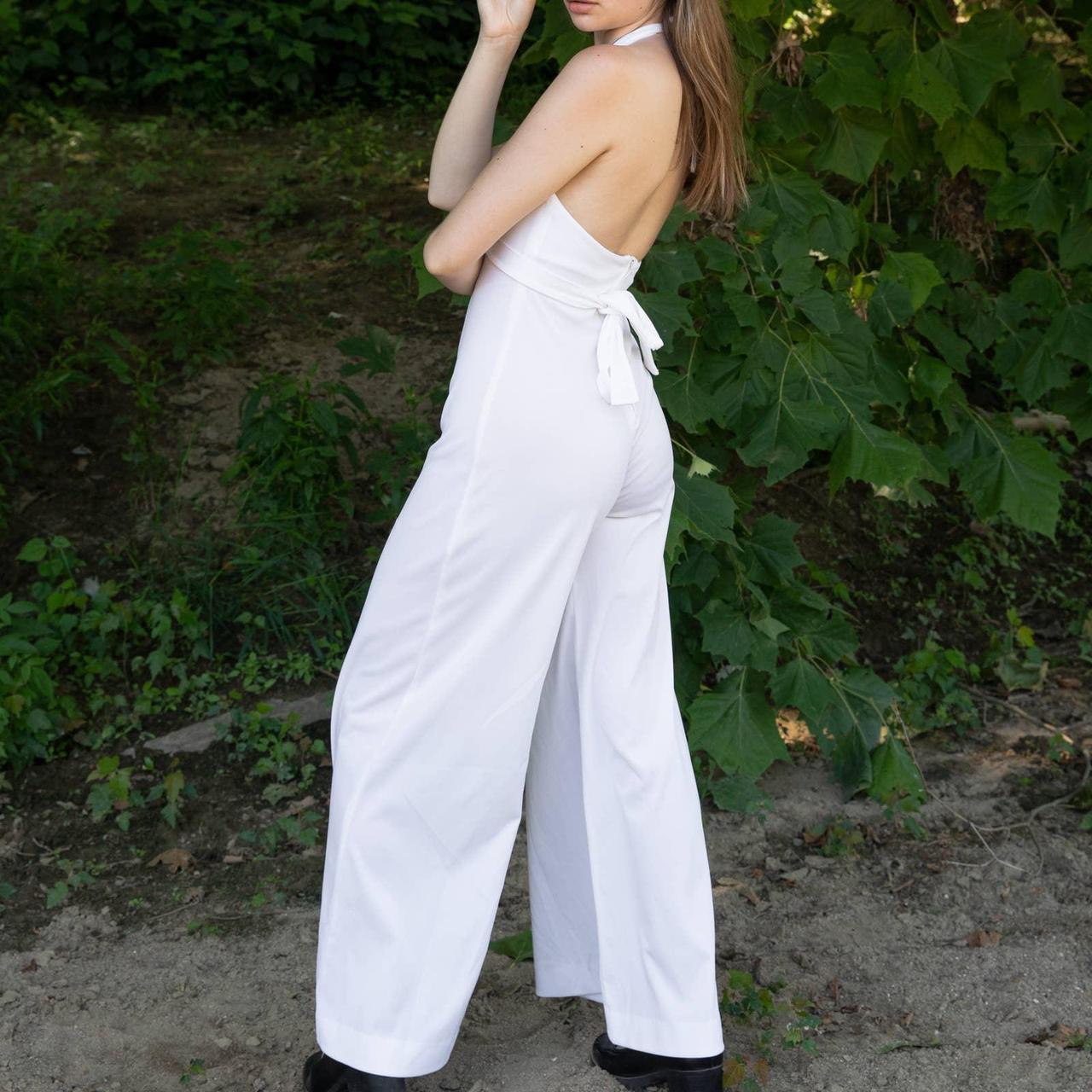 70s White Killer Jumpsuit | Vintage VTG | Elephant... - Depop