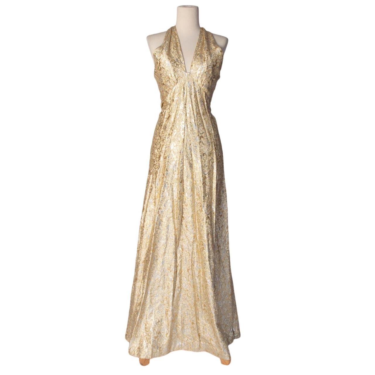 70s gold dress best sale