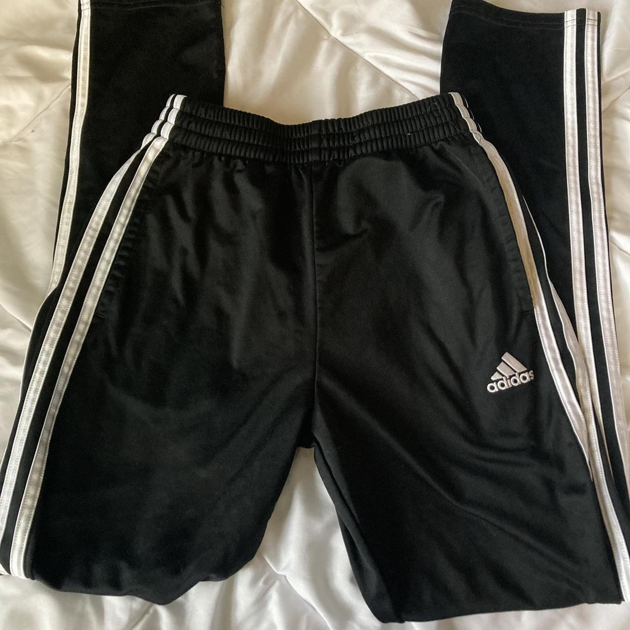 Adidas Black and White Bottoms | Depop