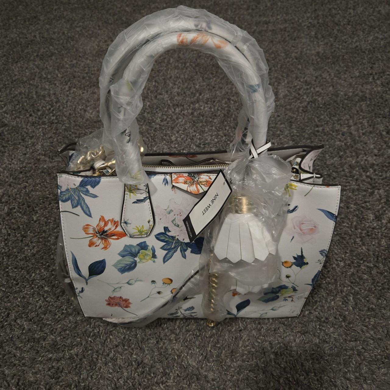 Nine West Women's Bag - Multi – Floral white leather nine west handbag #floral …