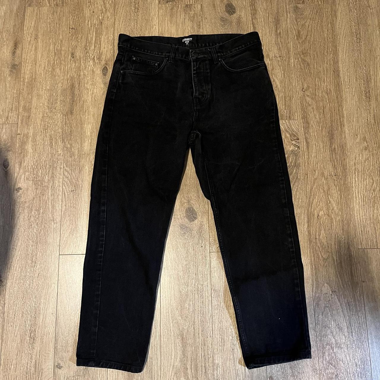 Carhartt WIP Men's Black Jeans | Depop