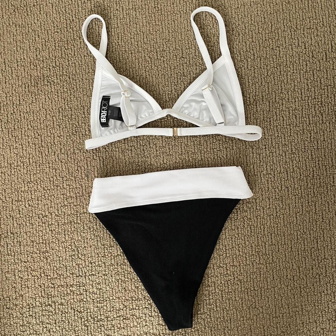 Beach Riot black and white color block set Top is a... - Depop