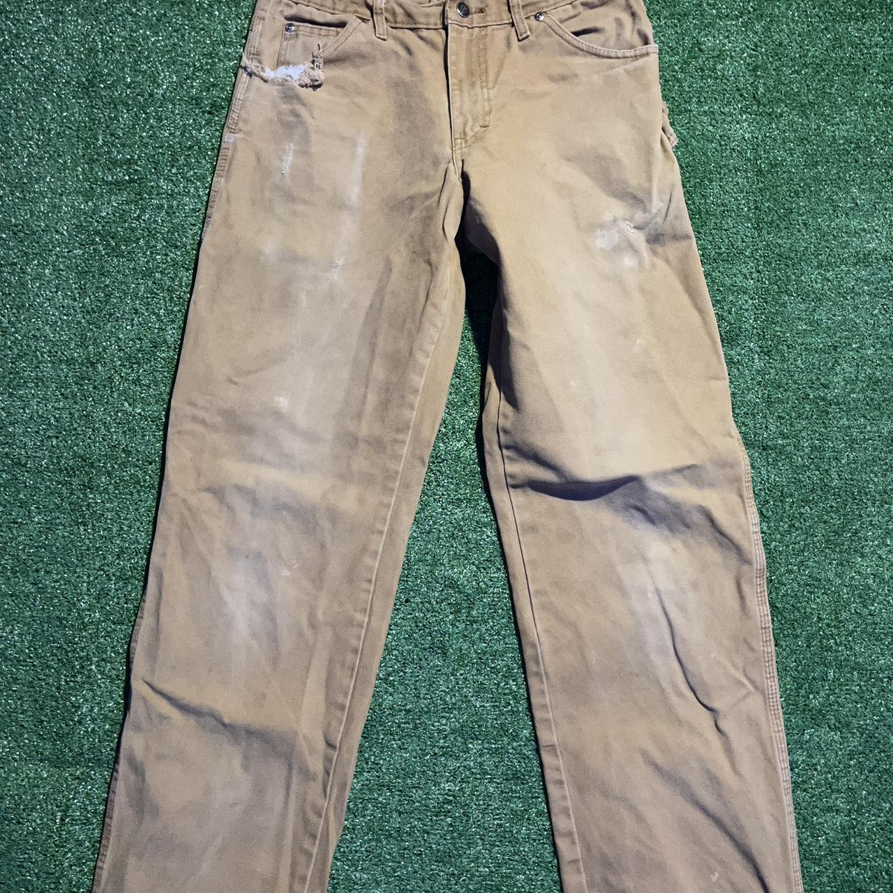 Vintage Khaki Dickies Carpenter Pants || Size 30x32... - Depop