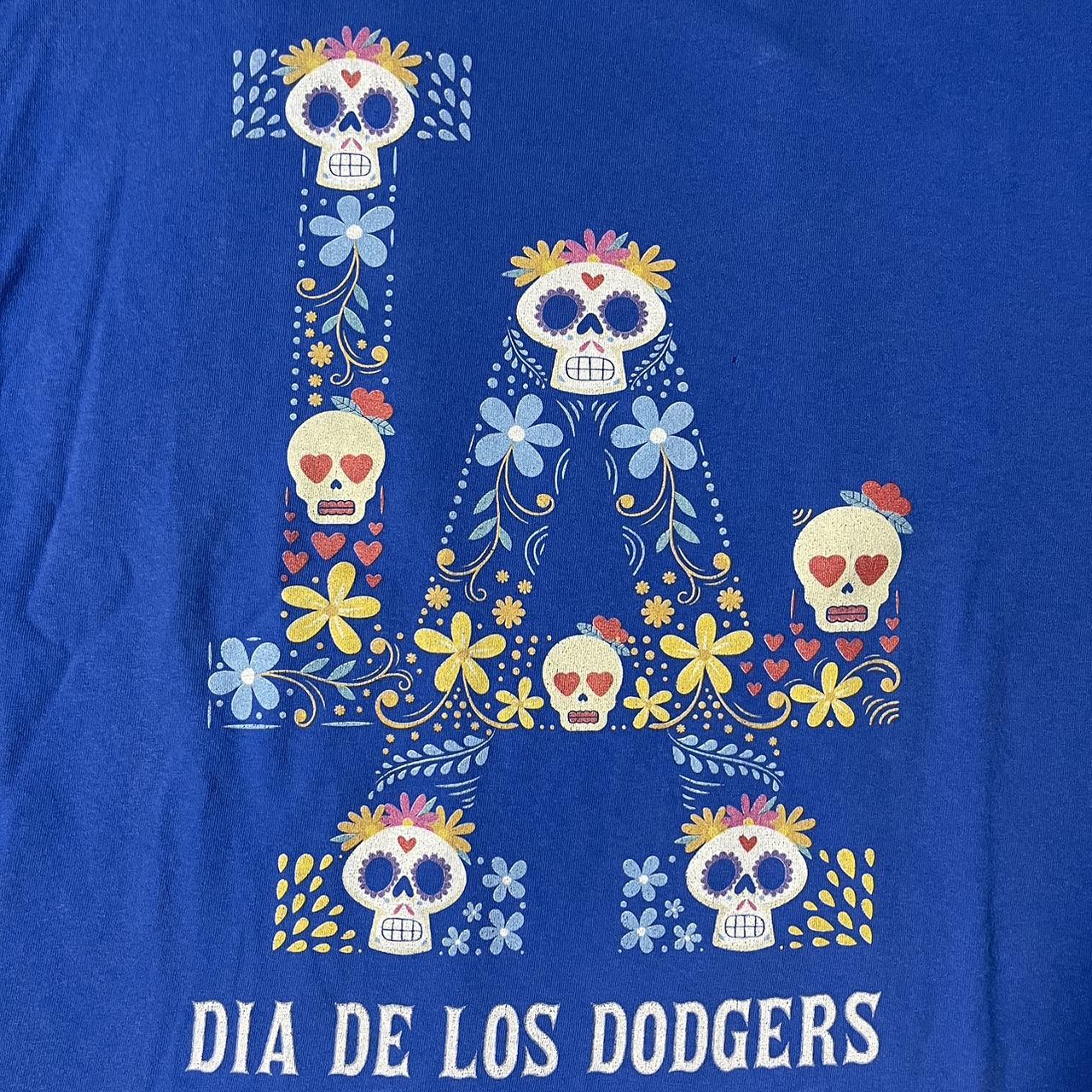 day of the dead los angeles dodger shirt size - Depop
