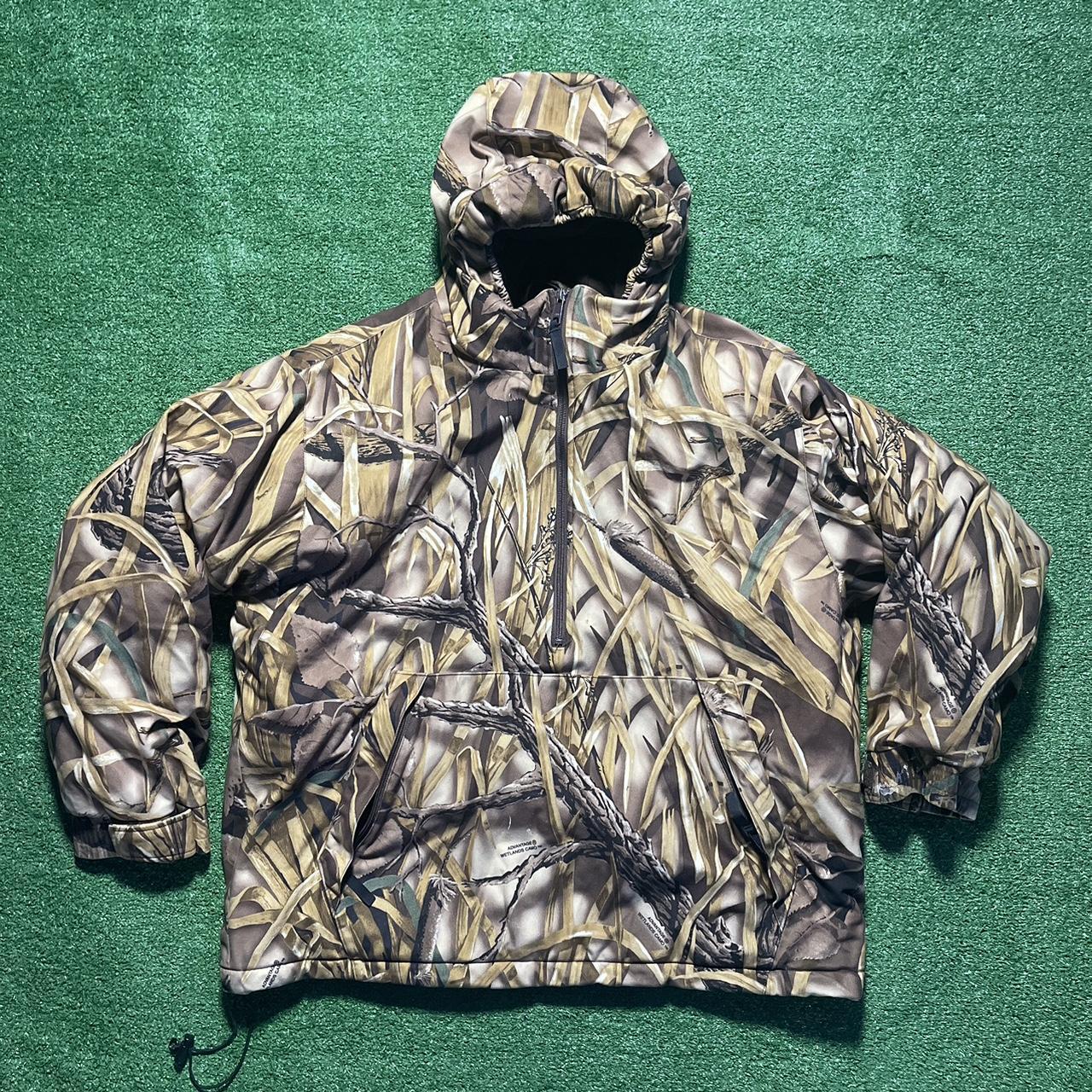 Vintage Cabelas Camo Quarter Zip Puffer Jacket ||... - Depop