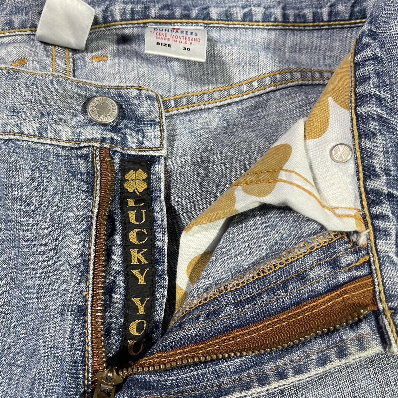 Vintage Y2K Lucky Brand Iconic Flared Distressed... - Depop