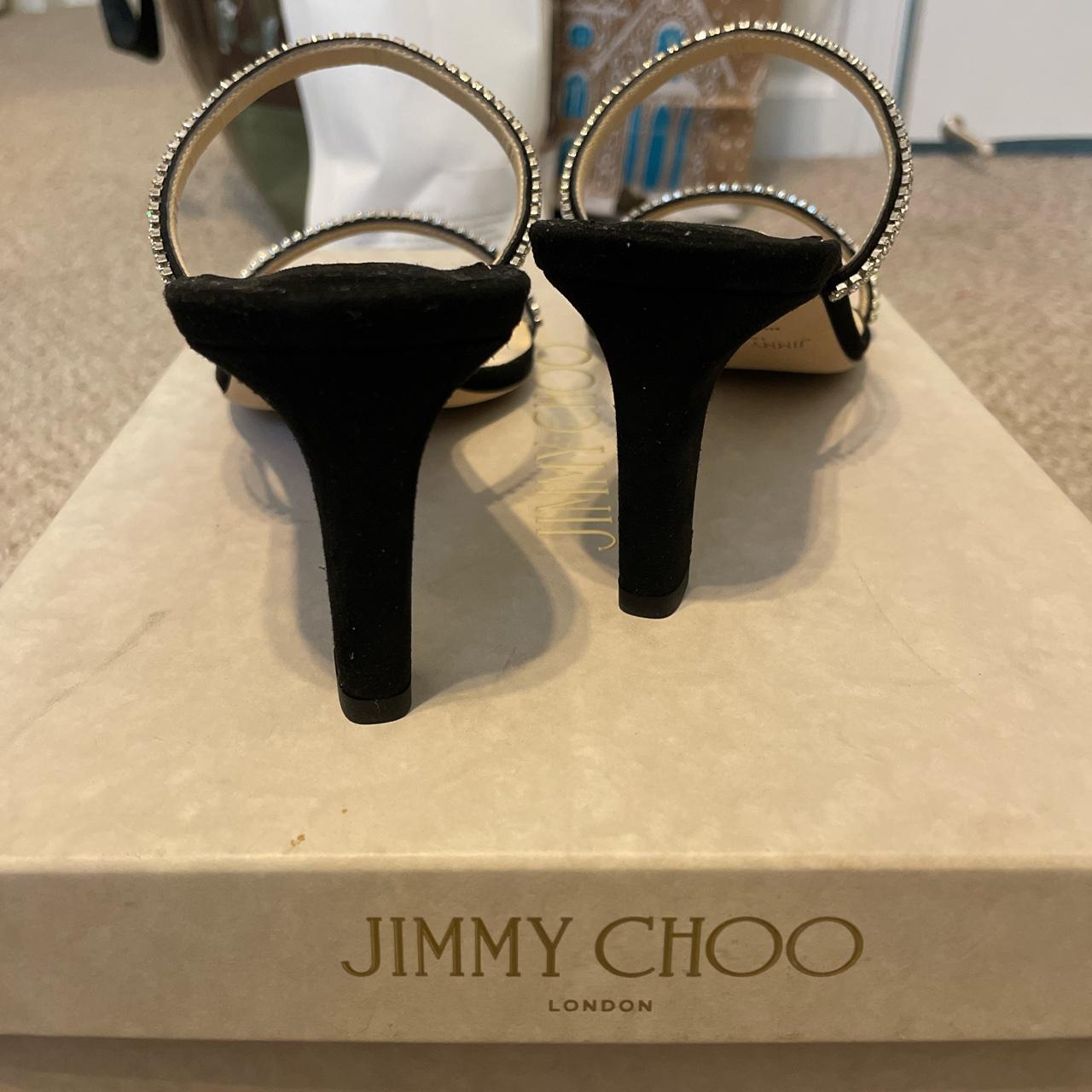 Jimmy Choo Brea 65 Black high heel crystal strapped Depop