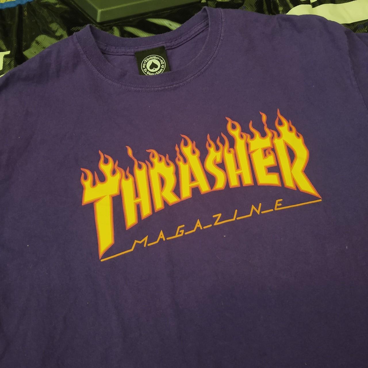 Thrasher Men's Purple T-shirt | Depop