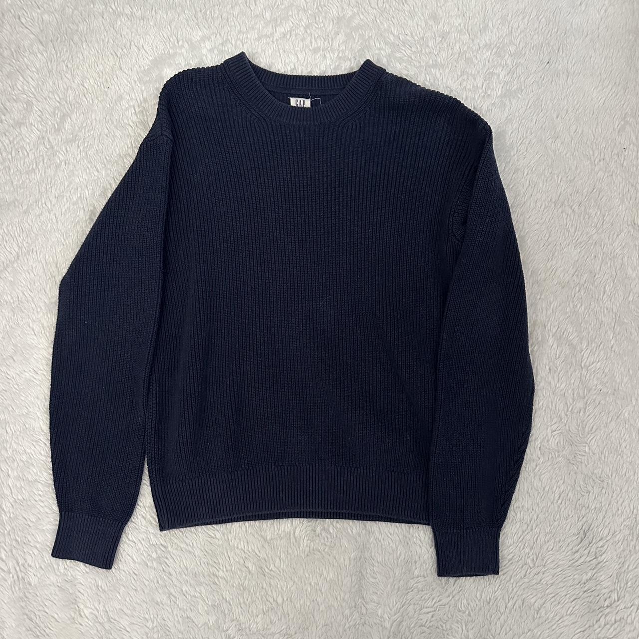 navy blue gap cotton sweater. worn once. says men’s... - Depop