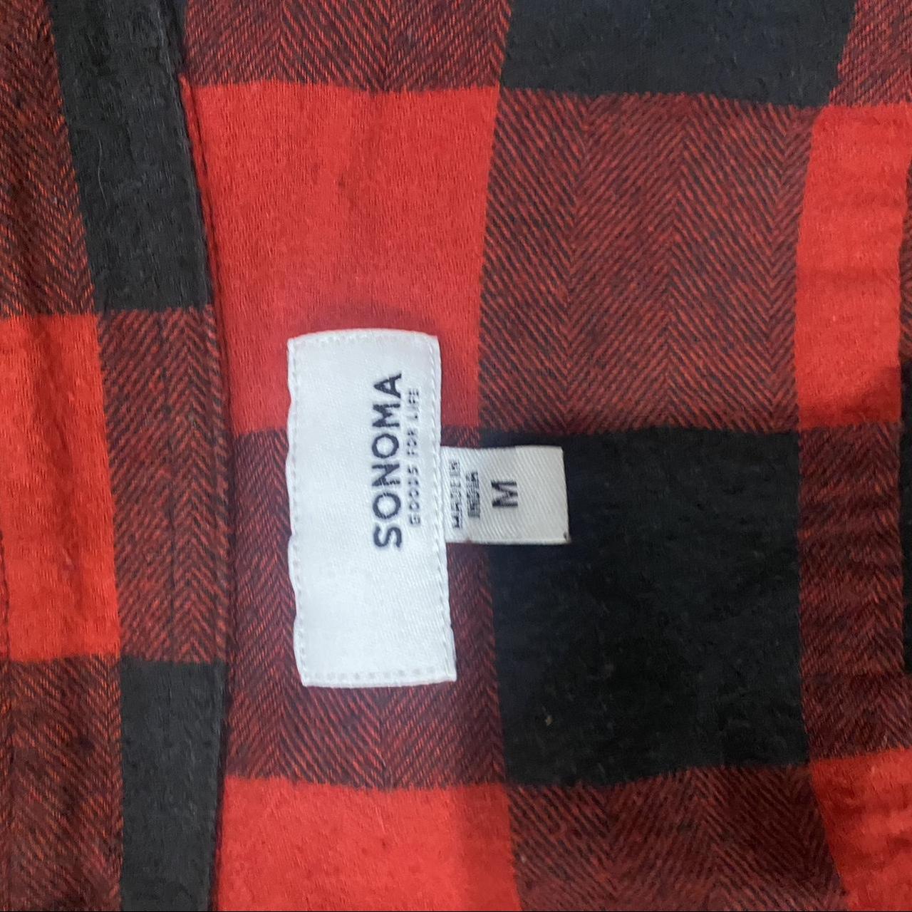 Red And Black Flannel Sonoma Brand - Depop