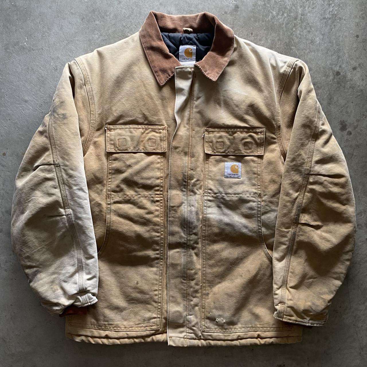 Vintage Carhartt Detroit Work Jacket Size XL 80s Sun Faded 