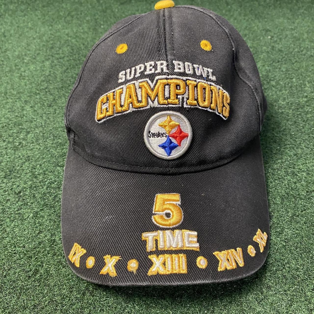 VINTAGE PITTSBURGH STEELERS 5 Time Super Bowl Champs Hat 