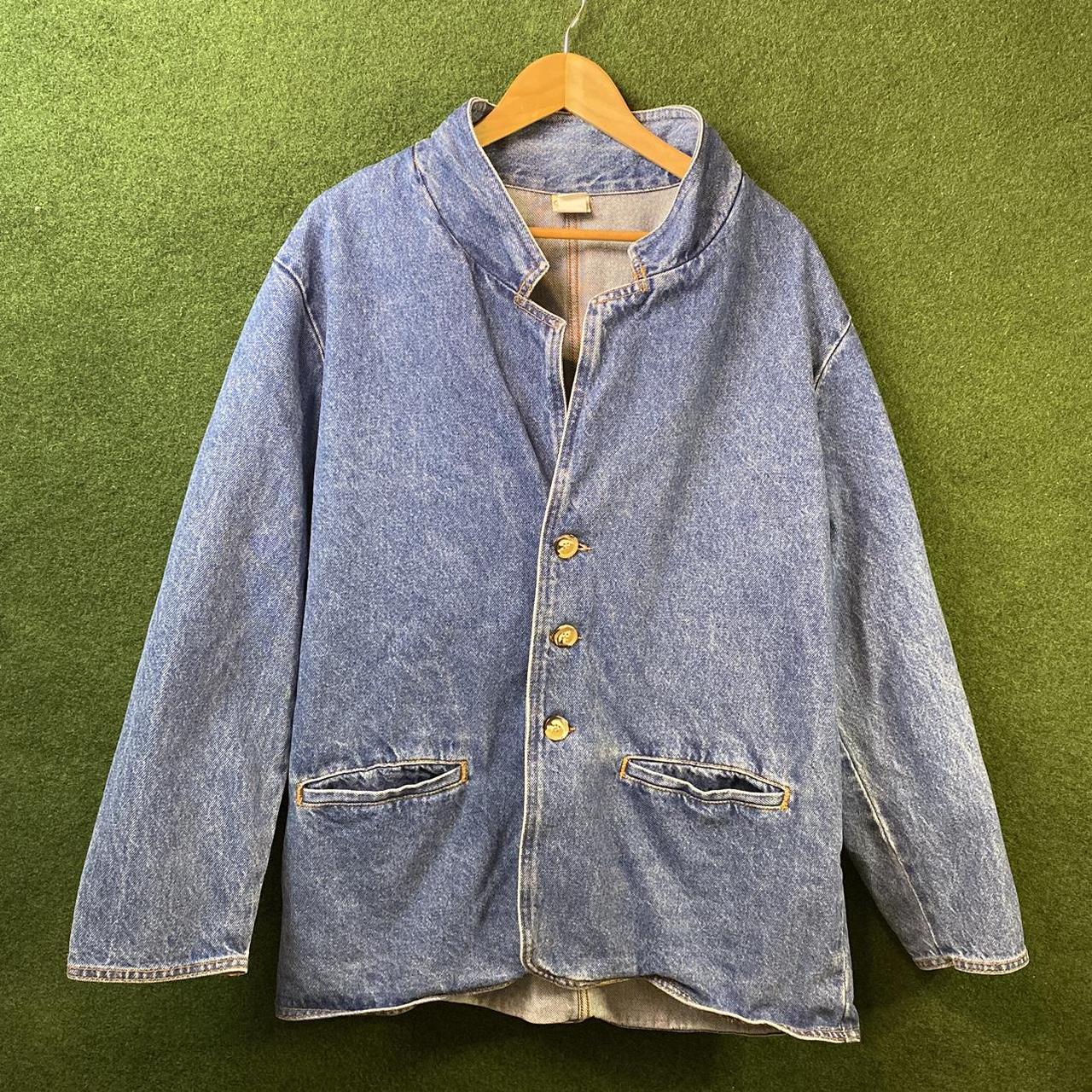 Vintage Vivaldi Jeanswear Denim Blazer Tagged L /... - Depop