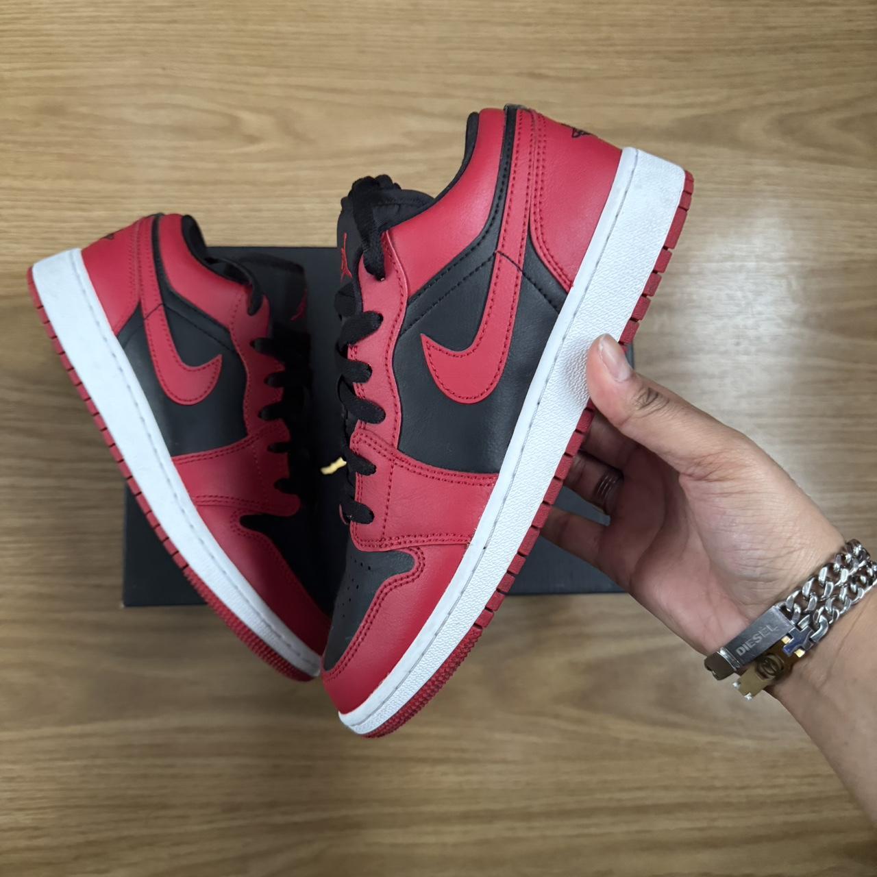 Air Jordan Low Gym Red Black Size Depop