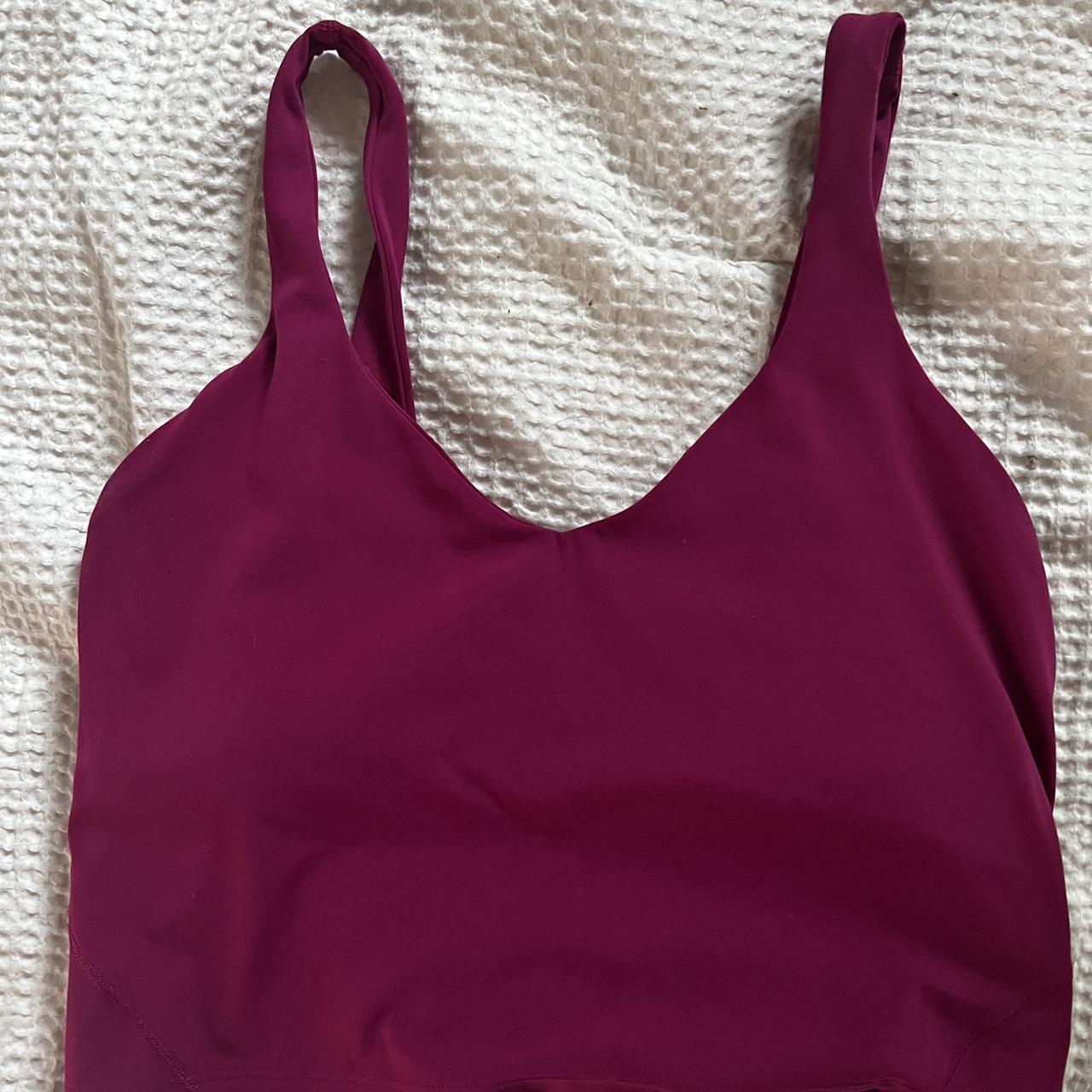 Lululemon Align tank top in plum. Size 10. No cup - Depop