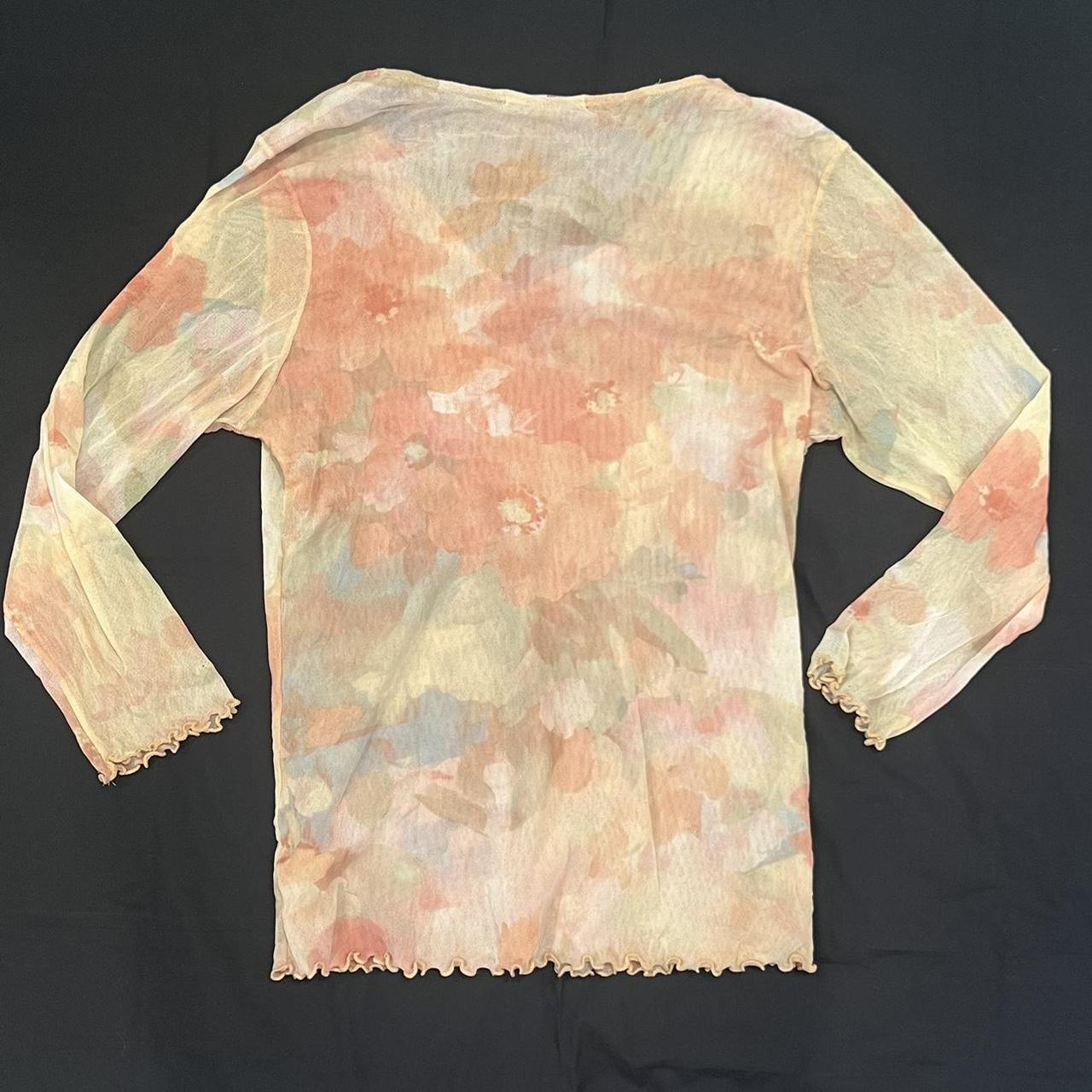 American Vintage Women's Pink and Orange Top Depop