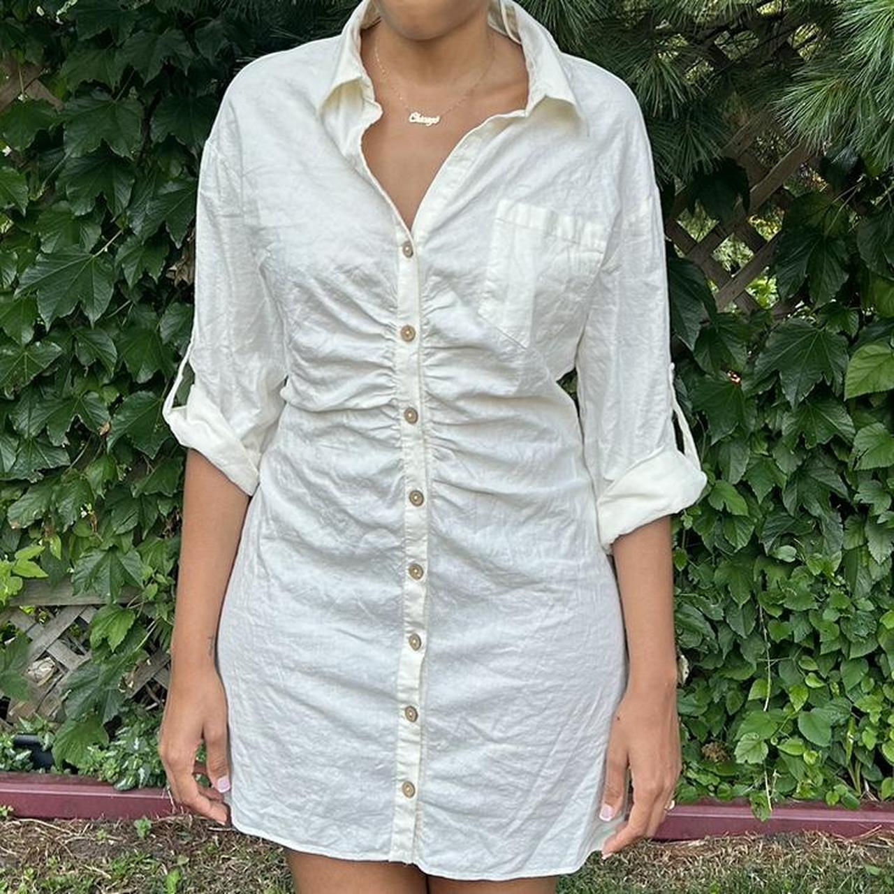 Zara Linen Shirt Dress Size XL, A perfect day