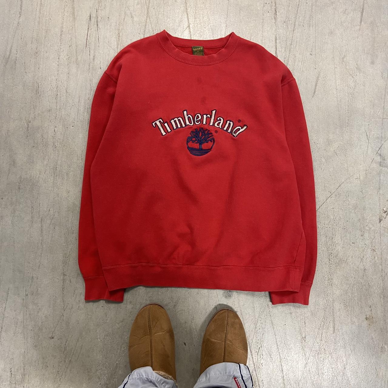 Timberland Men's Red and Navy Sweatshirt (2)