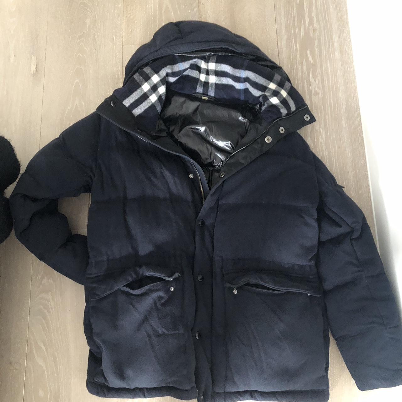 Burberry men’s navy jacket Perfect for the winter... - Depop