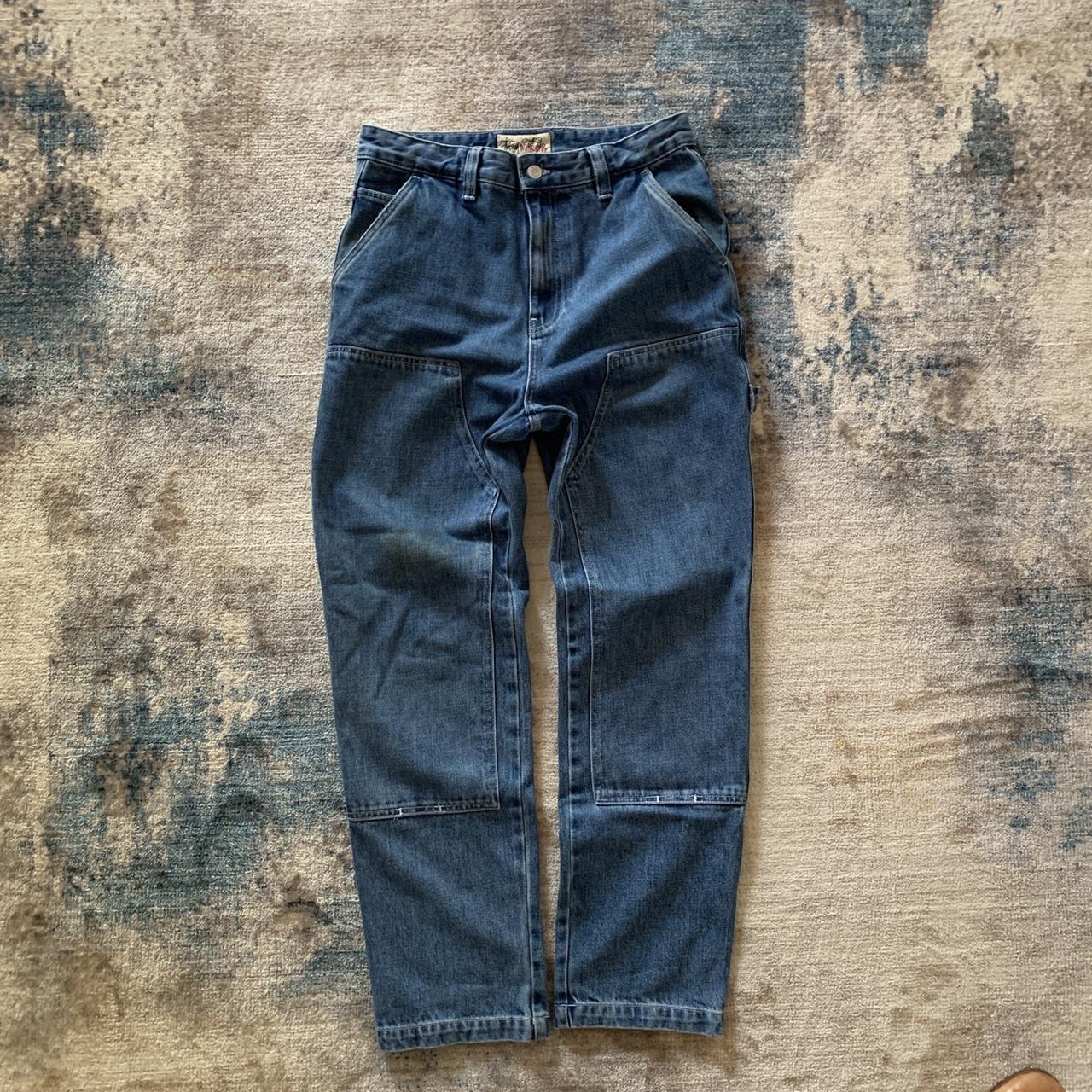 Stüssy Men's Blue Jeans | Depop