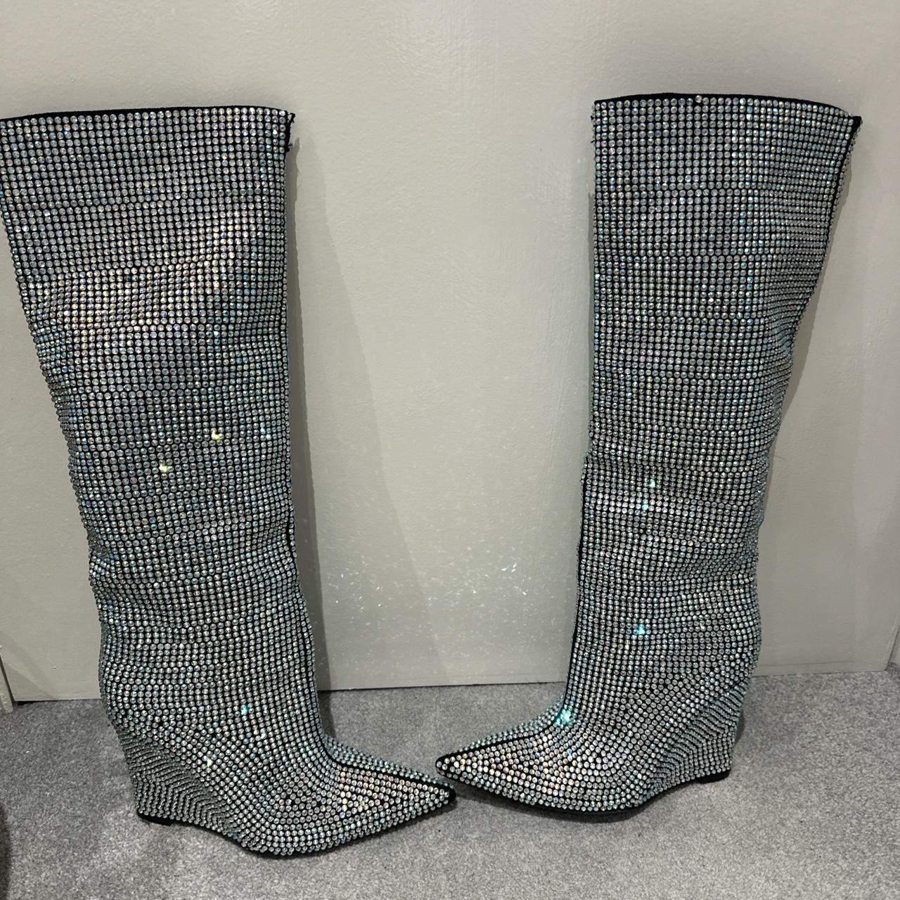 Silver hot sale disco boots