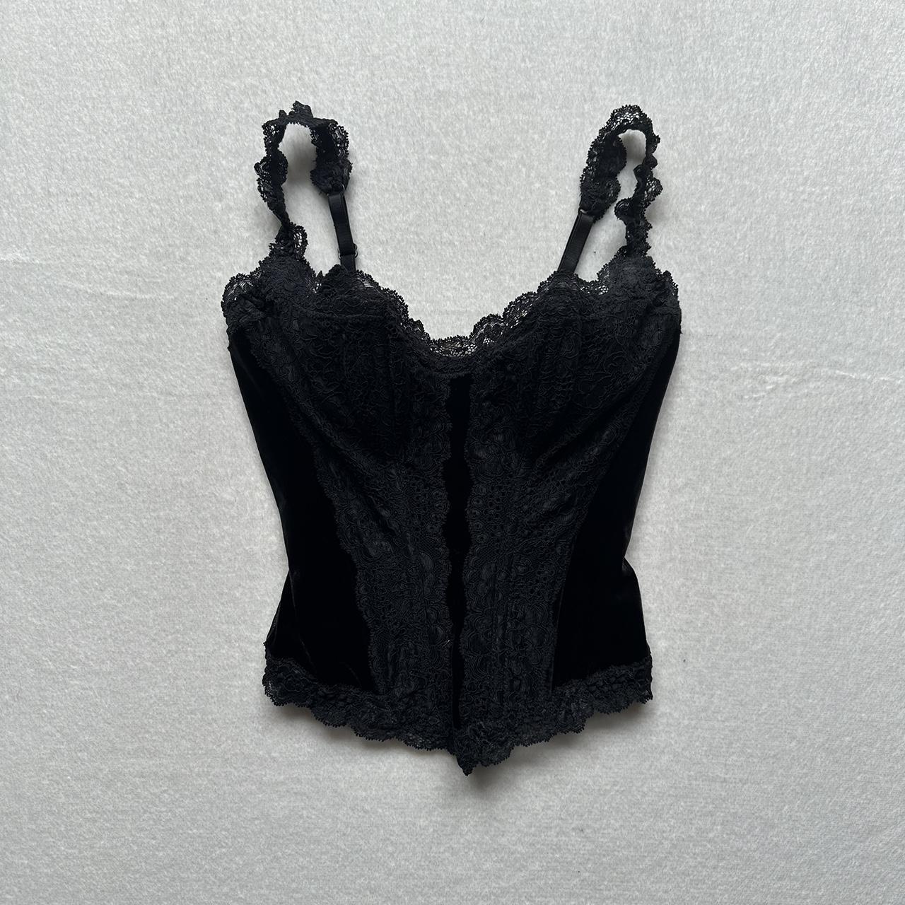 Vintage VS Black Velvet Lace Bustier, ♡ Size...