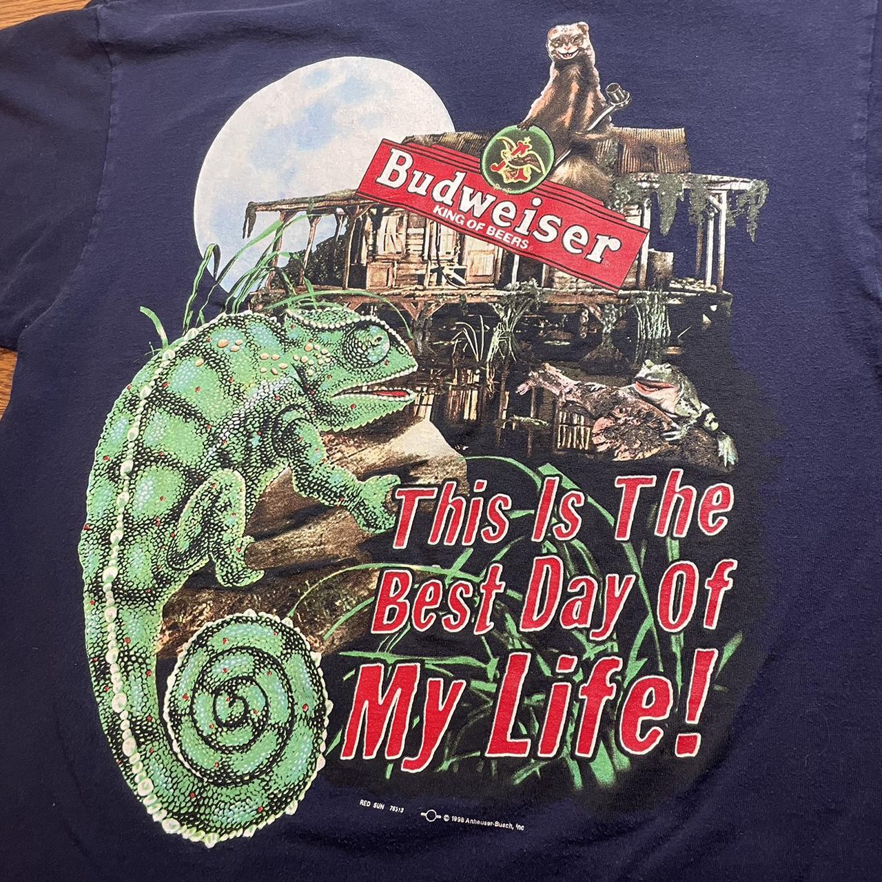 1996 Budweiser “The Best Day of My Life!” T... - Depop