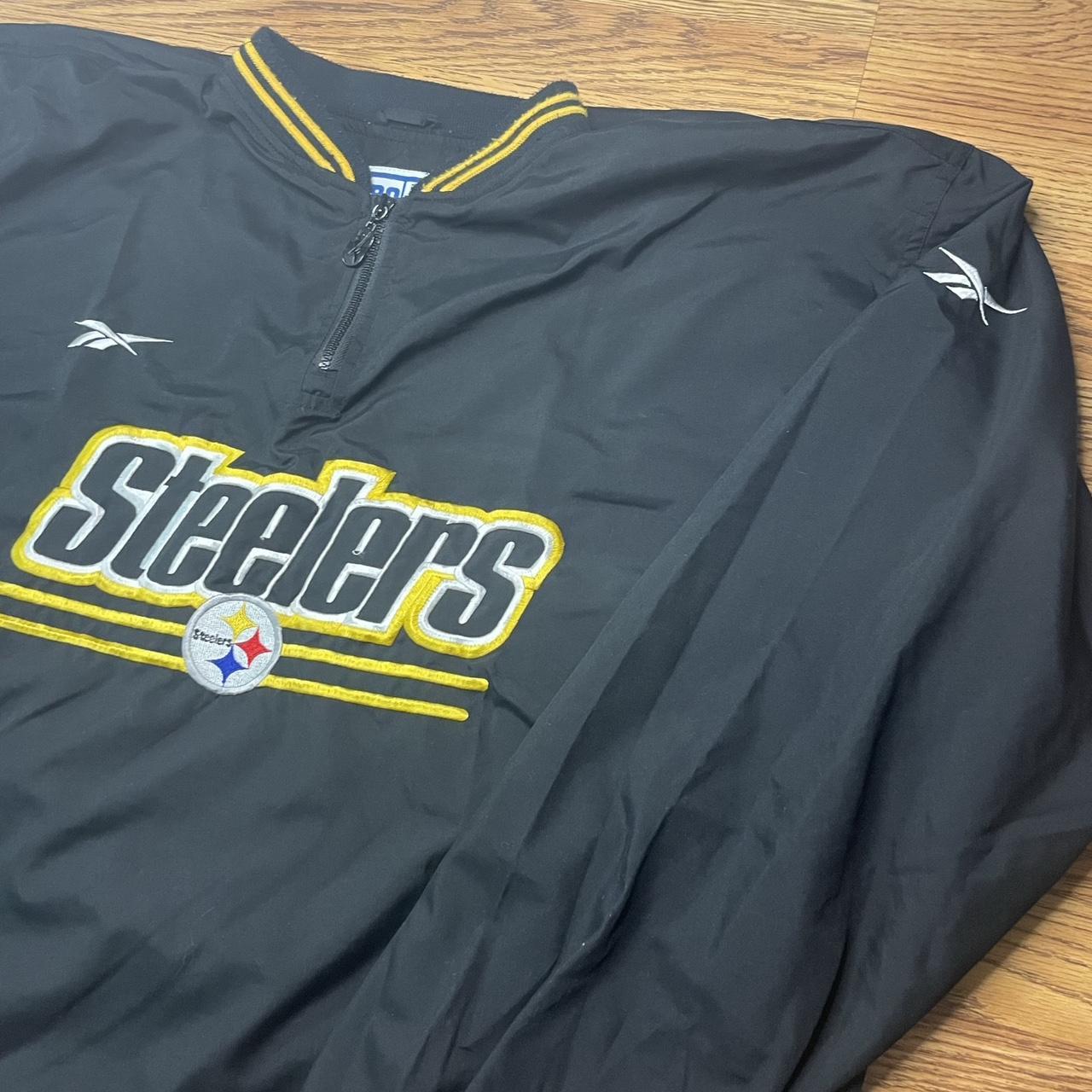 Vintage Reebok Pittsburgh Steelers hoodie Size - Depop