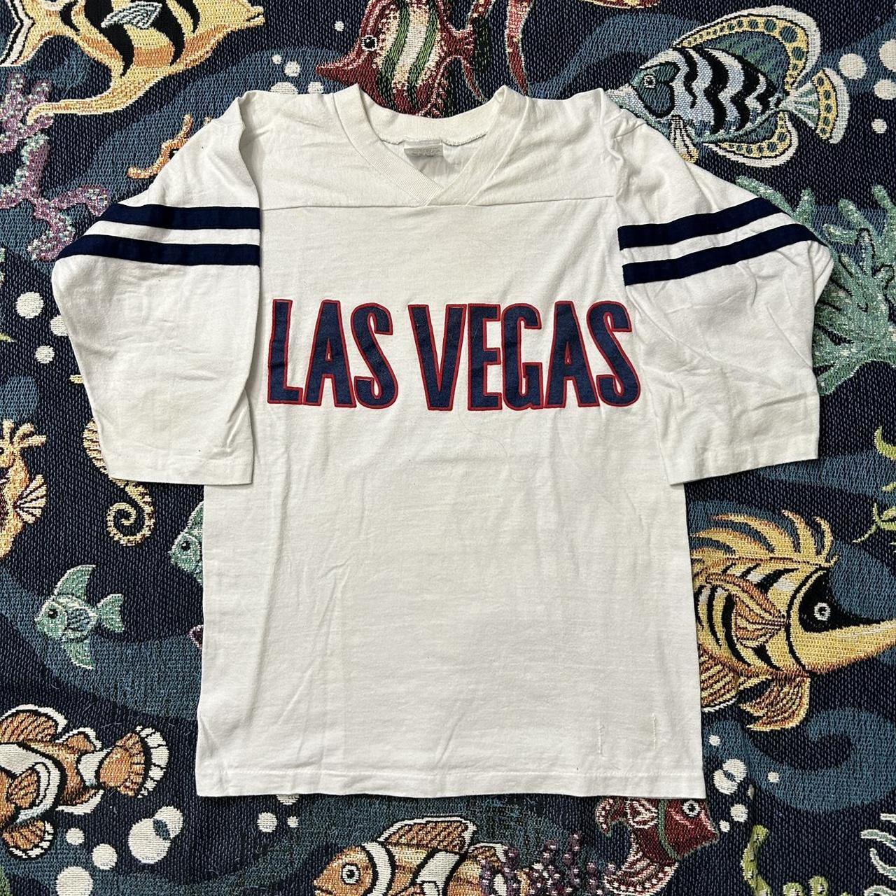 1980s Las Vegas Half Sleeve Single-Stitch T... - Depop