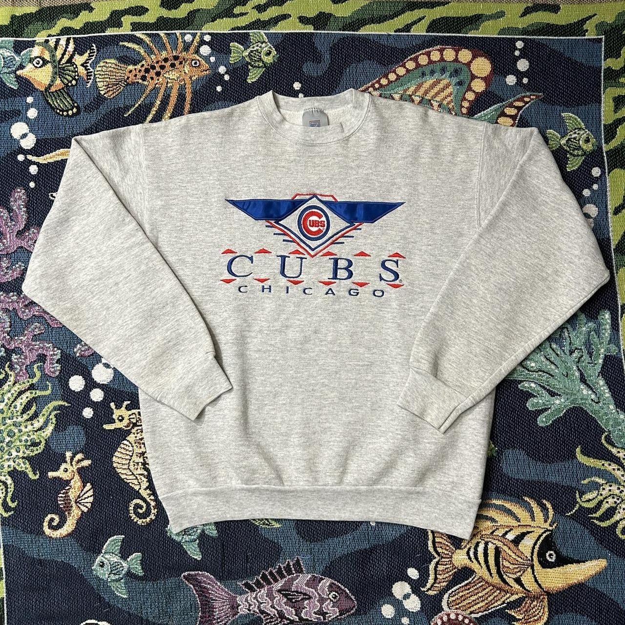 Chicago Cubs Embroidered Unisex Crewneck Sweatshirt